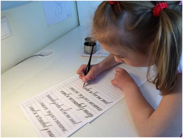 красивый почерк у ребенка